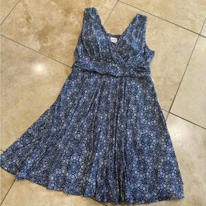 Soma Blue Patterned Midi Dress